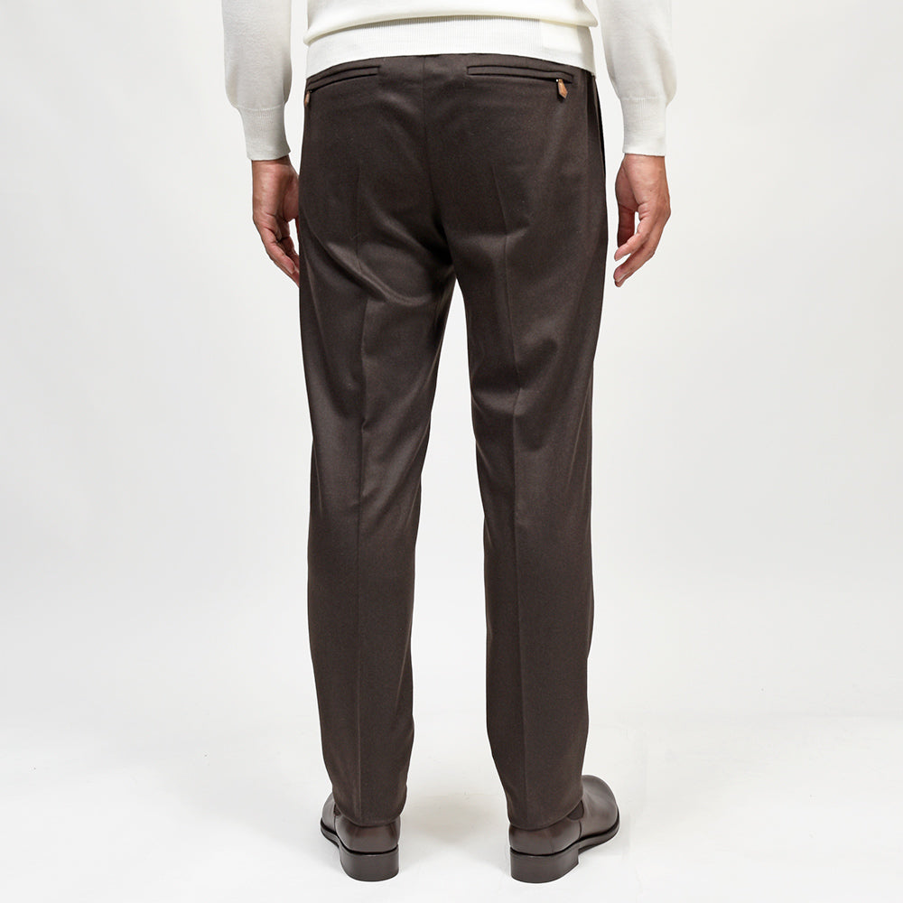 PT TORINO（ピーティー トリノ）<br>ヴァージンウールカシミヤストレッチ ライトフランネル 1プリーツシャーリングパンツ SOFT FIT/TO03