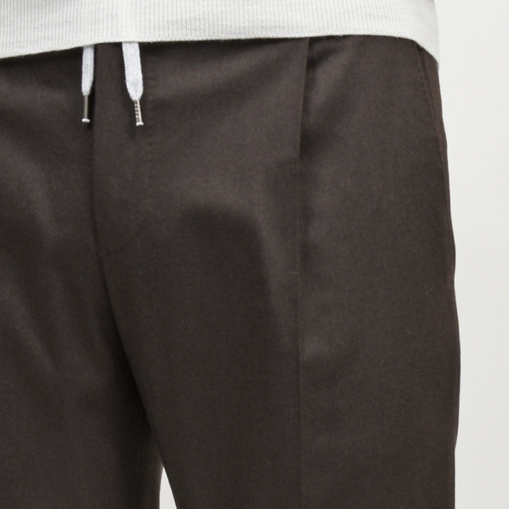 PT TORINO（ピーティー トリノ）<br>ヴァージンウールカシミヤストレッチ ライトフランネル 1プリーツシャーリングパンツ SOFT FIT/TO03