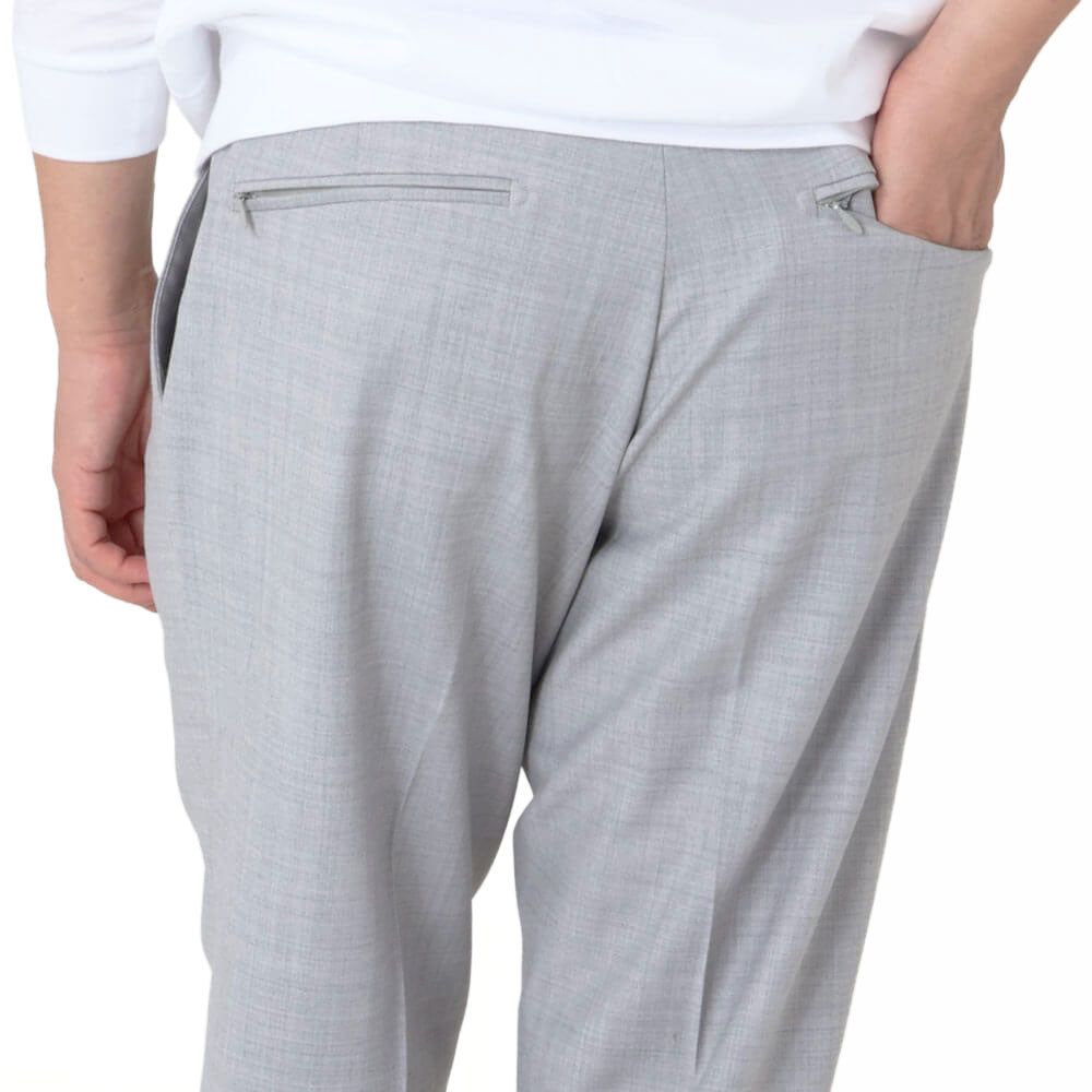 ベルウィッチ / 【BR別注】ZIPポケット付き ストレッチ ウールポリ 2プリーツ リラックスパンツ/NEW SCOTCH RELAX GOLD GT1523X