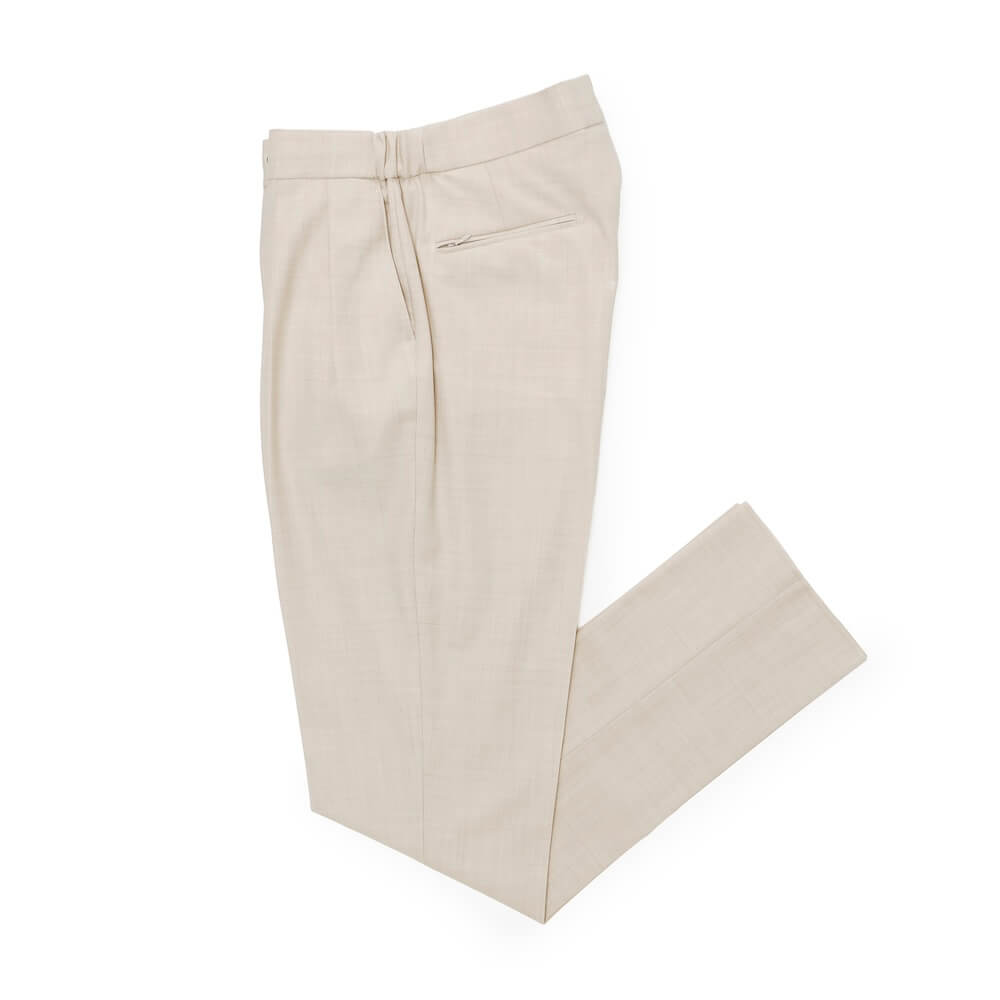 ベルウィッチ / 【BR別注】ZIPポケット付き ストレッチ ウールポリ 2プリーツ リラックスパンツ/NEW SCOTCH RELAX GOLD GT1523X