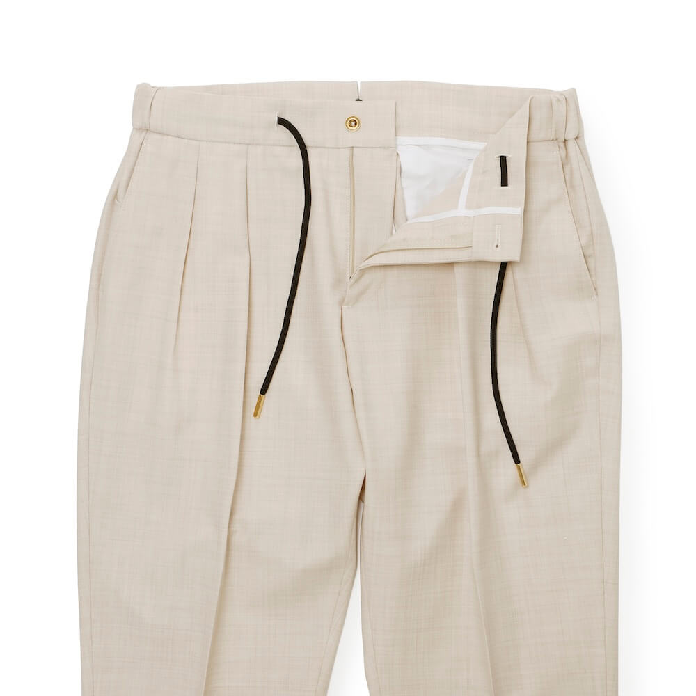 ベルウィッチ / 【BR別注】ZIPポケット付き ストレッチ ウールポリ 2プリーツ リラックスパンツ/NEW SCOTCH RELAX GOLD GT1523X