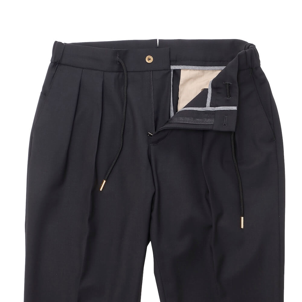 ベルウィッチ / 【BR別注】ZIPポケット付き ストレッチ ウールポリ 2プリーツ リラックスパンツ/NEW SCOTCH RELAX GOLD GT1523X