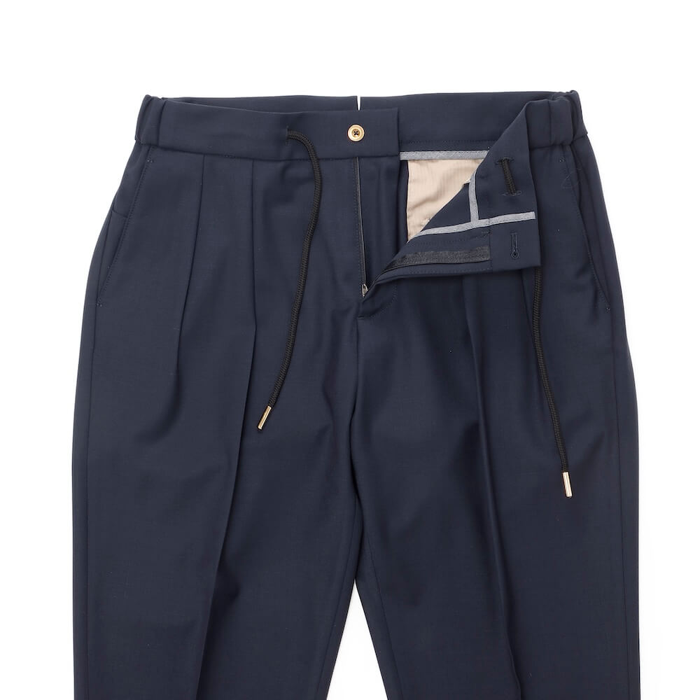 ベルウィッチ / 【BR別注】ZIPポケット付き ストレッチ ウールポリ 2プリーツ リラックスパンツ/NEW SCOTCH RELAX GOLD GT1523X
