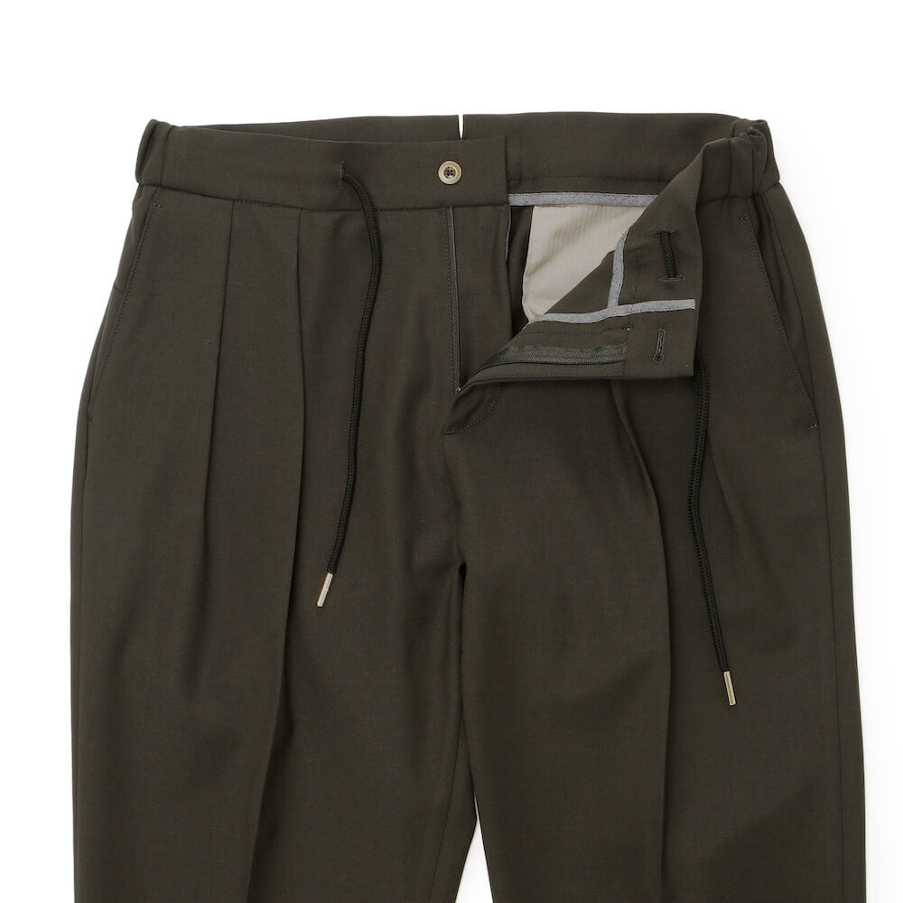 ベルウィッチ / 【BR別注】ZIPポケット付き ストレッチ ウールポリ 2プリーツ リラックスパンツ/NEW SCOTCH RELAX GOLD GT1523X