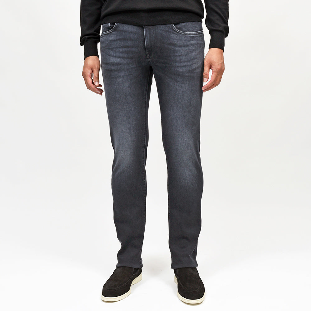 PT TORINO DENIM（ピーティートリノデニム） SAMBA コットンセルロースポリエステル ストレッチ スリムテーパードブラックデニムパンツ/CA4730