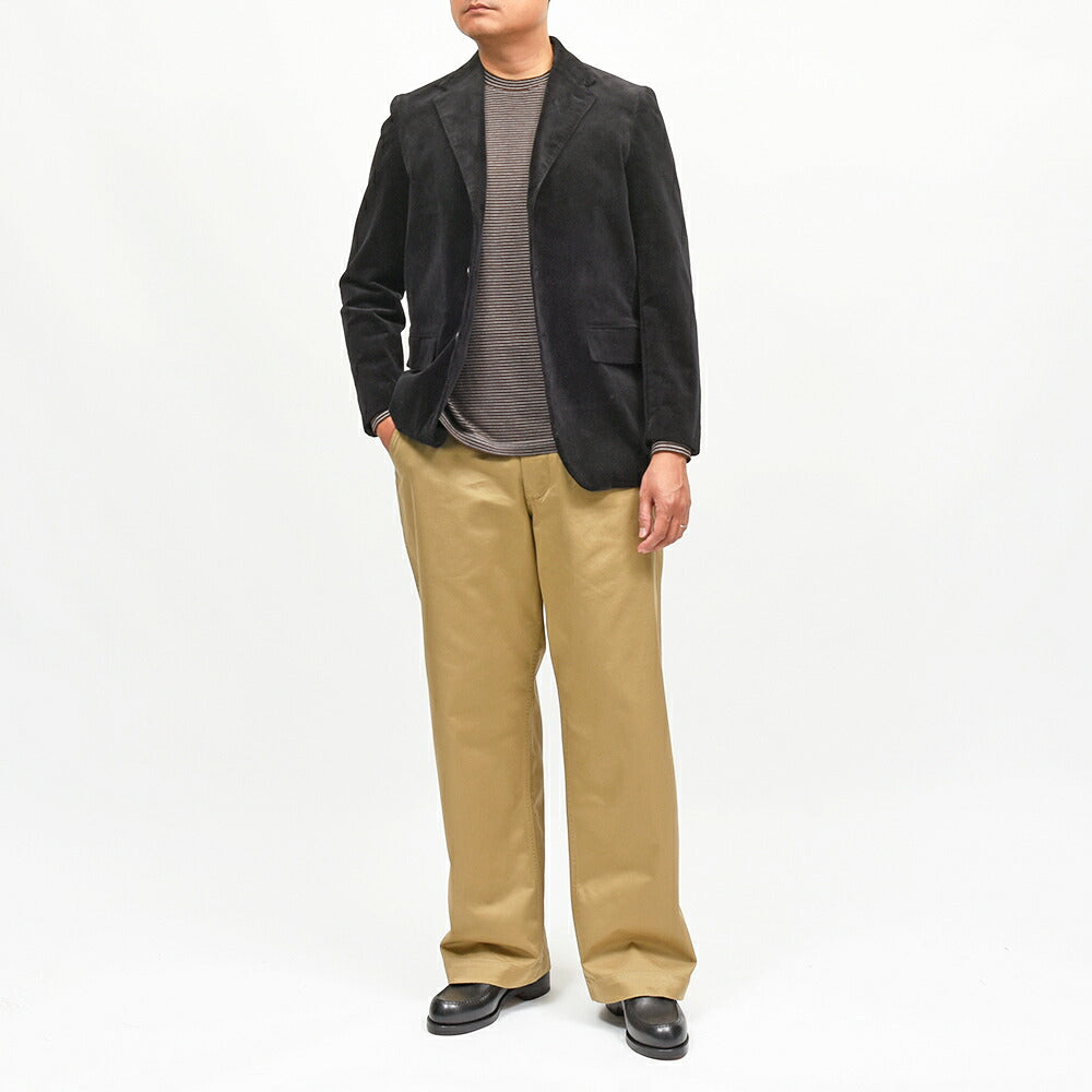 Yonetomi（ヨネトミ）GARMENT DYED BORDER T-SHIRT コットンポリエステル ガーメントダイ ボーダー クルーネックカットソー