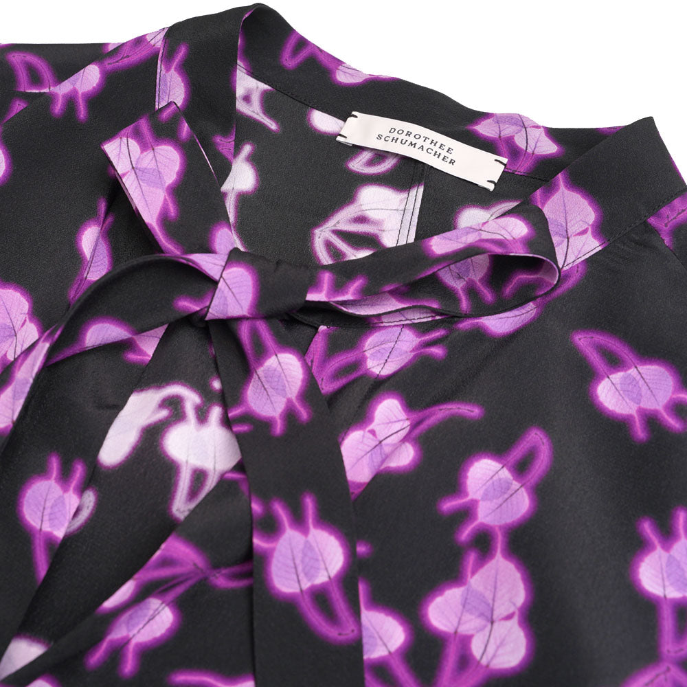 DOROTHEE SCHUMACHER(ドロシーシューマッハ)<BR>G11603-07 リーフプリント ボウタイブラウス