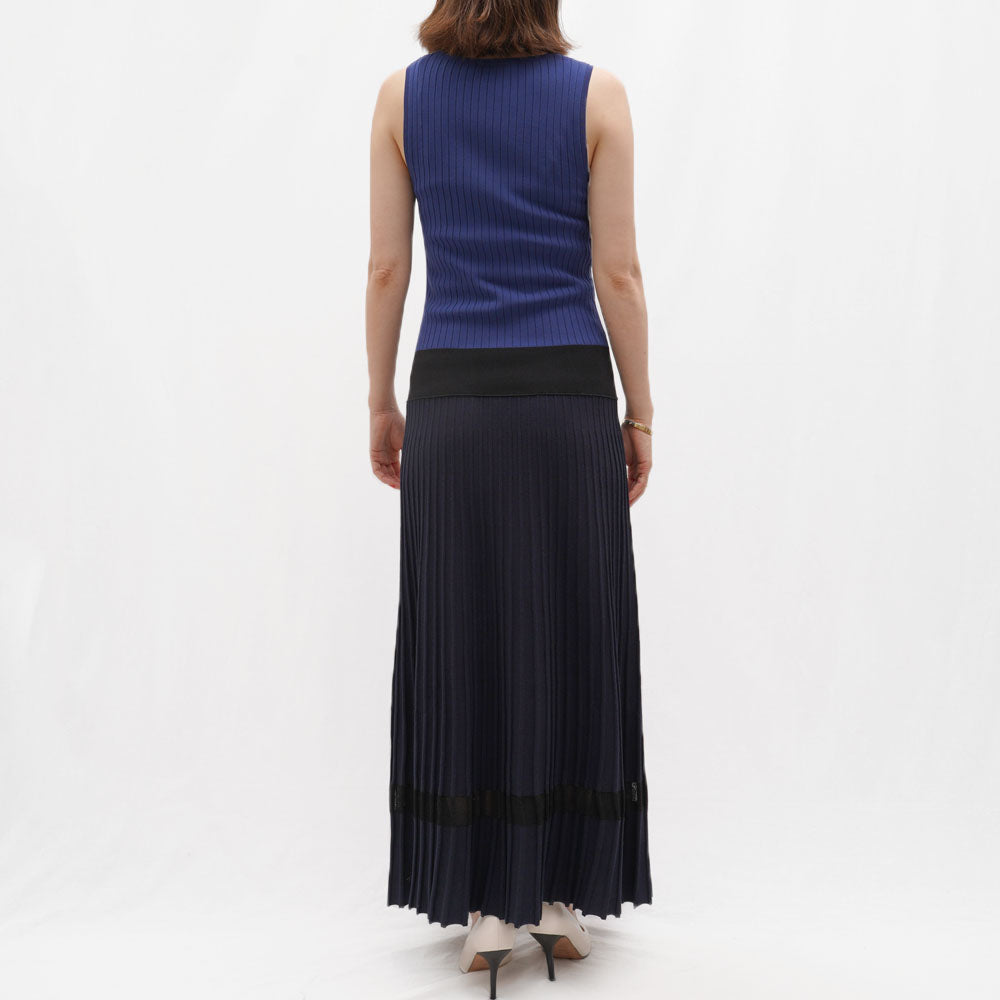 DOROTHEE SCHUMACHER(ドロシーシューマッハ)<BR>G11523-43 ノースリーブ リブニットワンピース