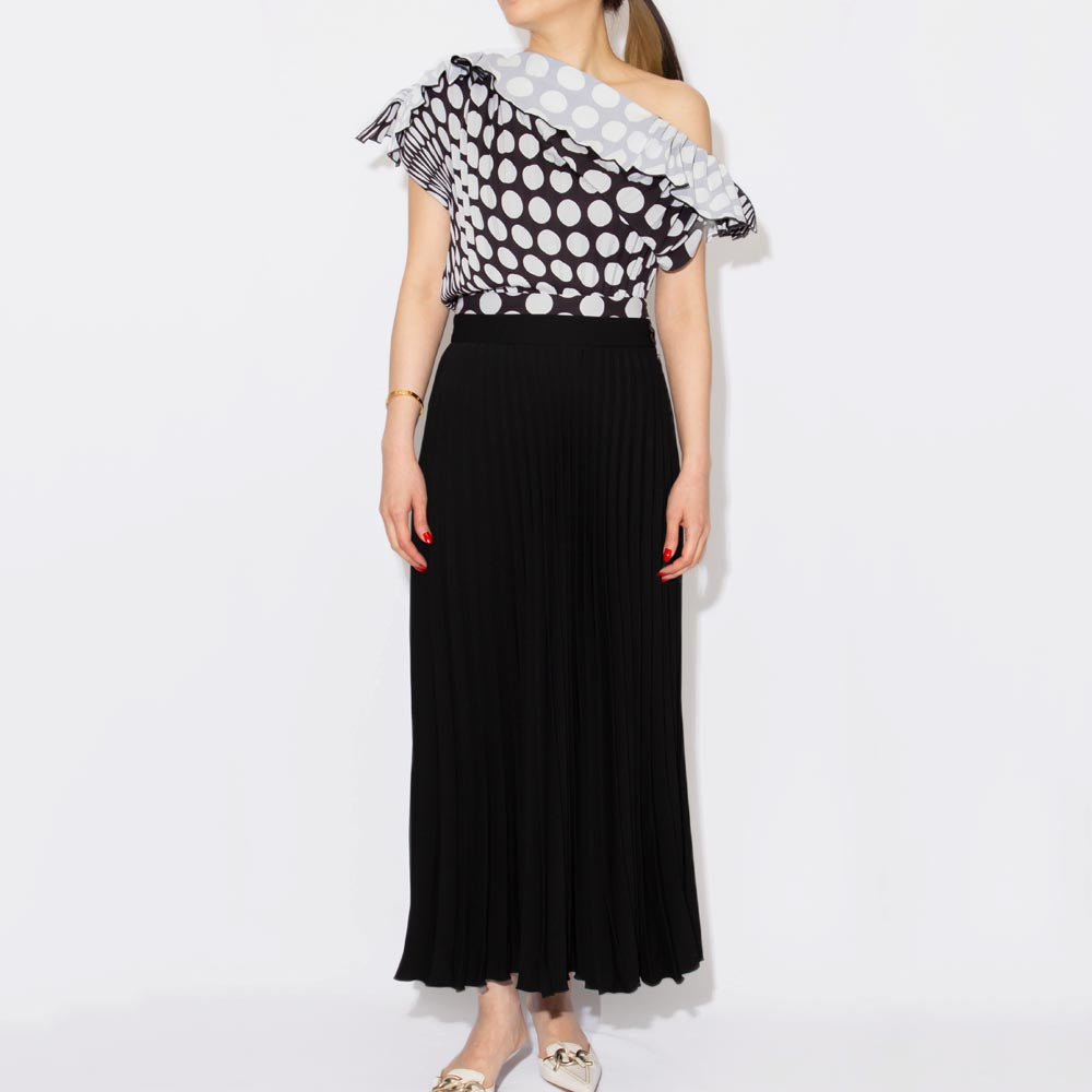 MM6 MAISON MARGIELA(エムエム6 メゾン マルジェラ)<BR>S62CT0109 ポルカドット プリーツワンピース