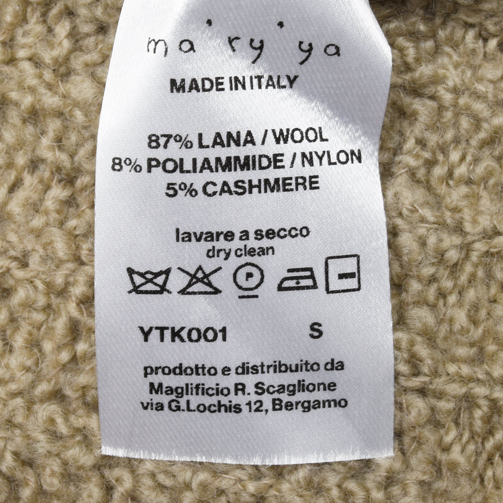 ma'ry'ya（マリア） YTK001 クルーネックブークレリブニット 26062000112