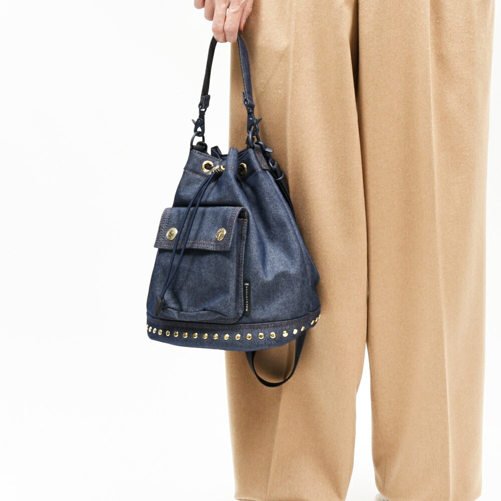 MACKINTOSH（マッキントッシュ）DRAWSTRING BUCKET STUDS DNM ドローストリングスタッズデニムバッグ 28462000005