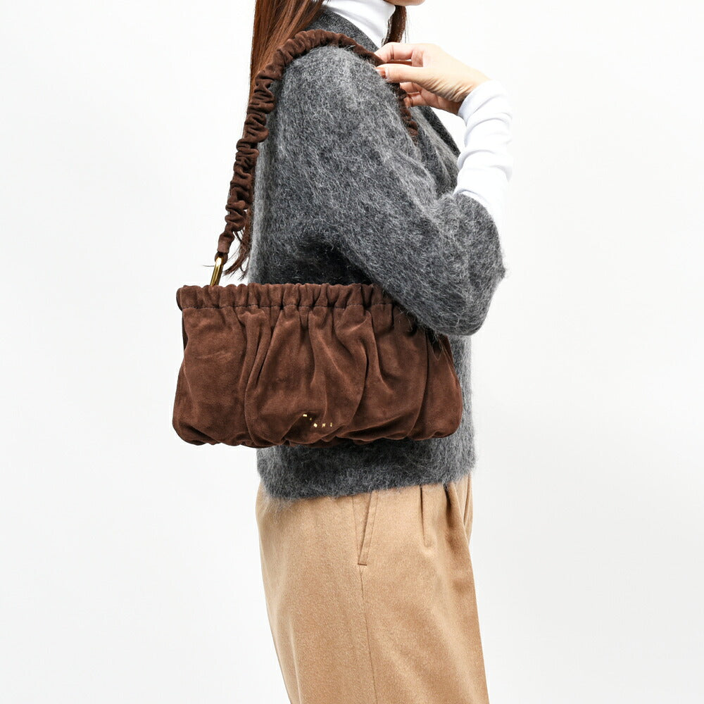 MARNI（マルニ） SBMP0297U2 P9468 スエードラッフルクラッチバッグ 28462003138