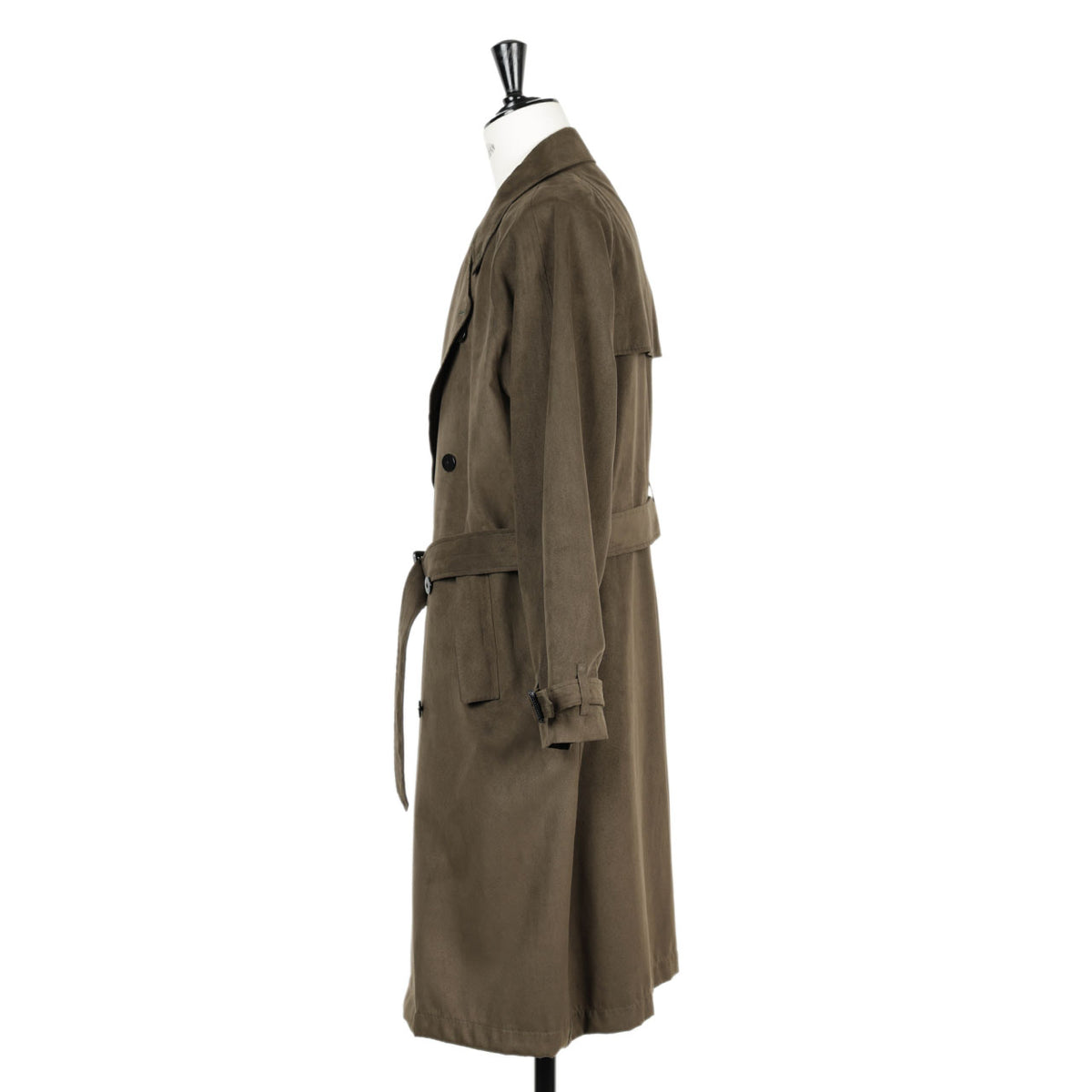 ES:S(エス) / スーパーソフト フェイクスエード トレンチコート/一枚仕立て 日本製/26WCO-FKSDLG-122/KHAKI