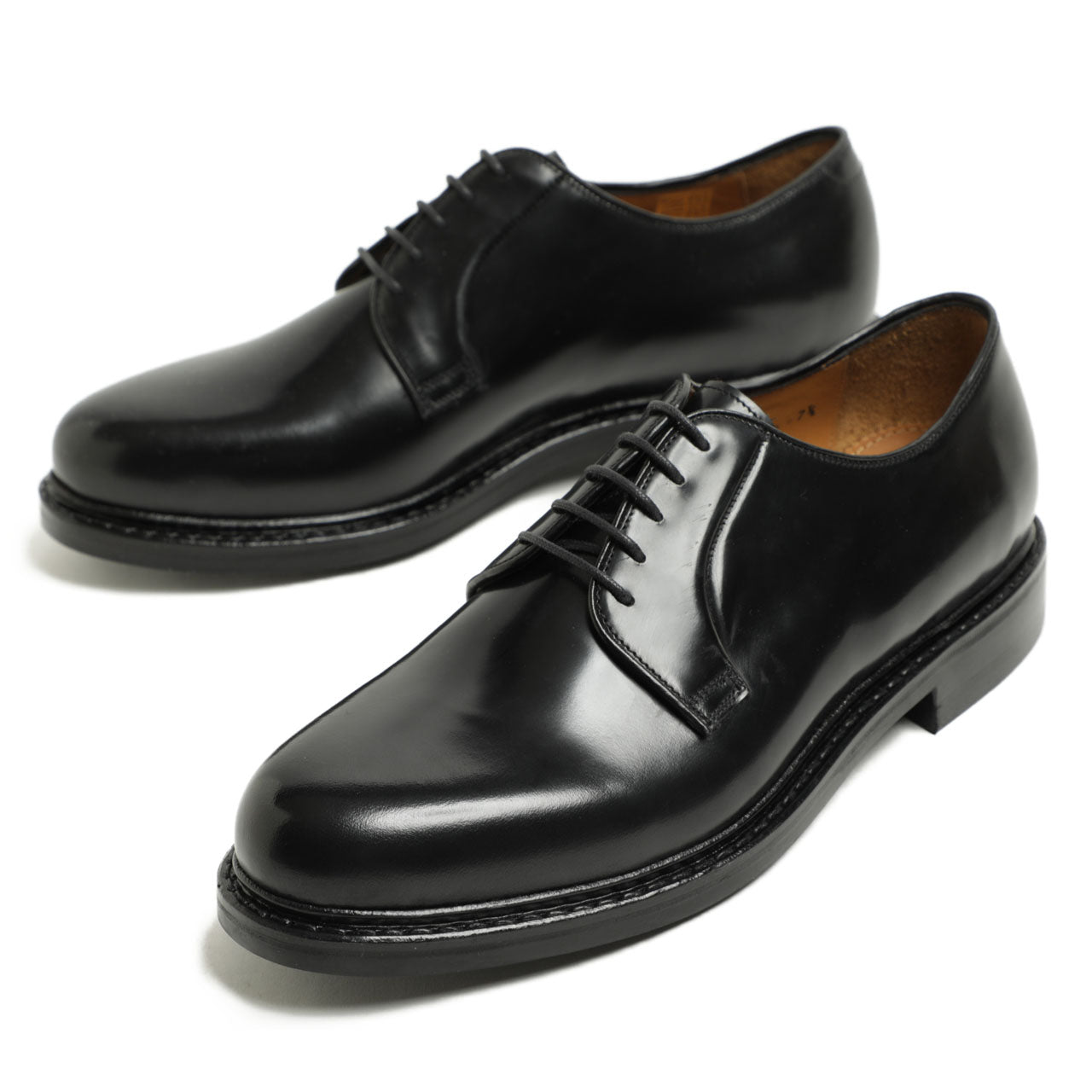 Jalan Sriwijaya  ジャラン スリウァヤ シューズ プレーントゥ カーフ ハイシャイン レースアップ 1663 98348 BLACK/ブラック 6