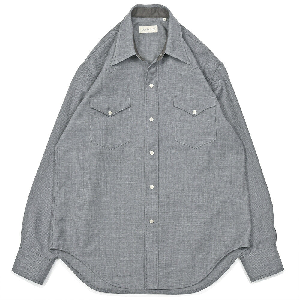 COHERENCE（コヒーレンス）ABIQUIU ウールツイル ROVER WOOL TWILL ウエスタンシャツ
