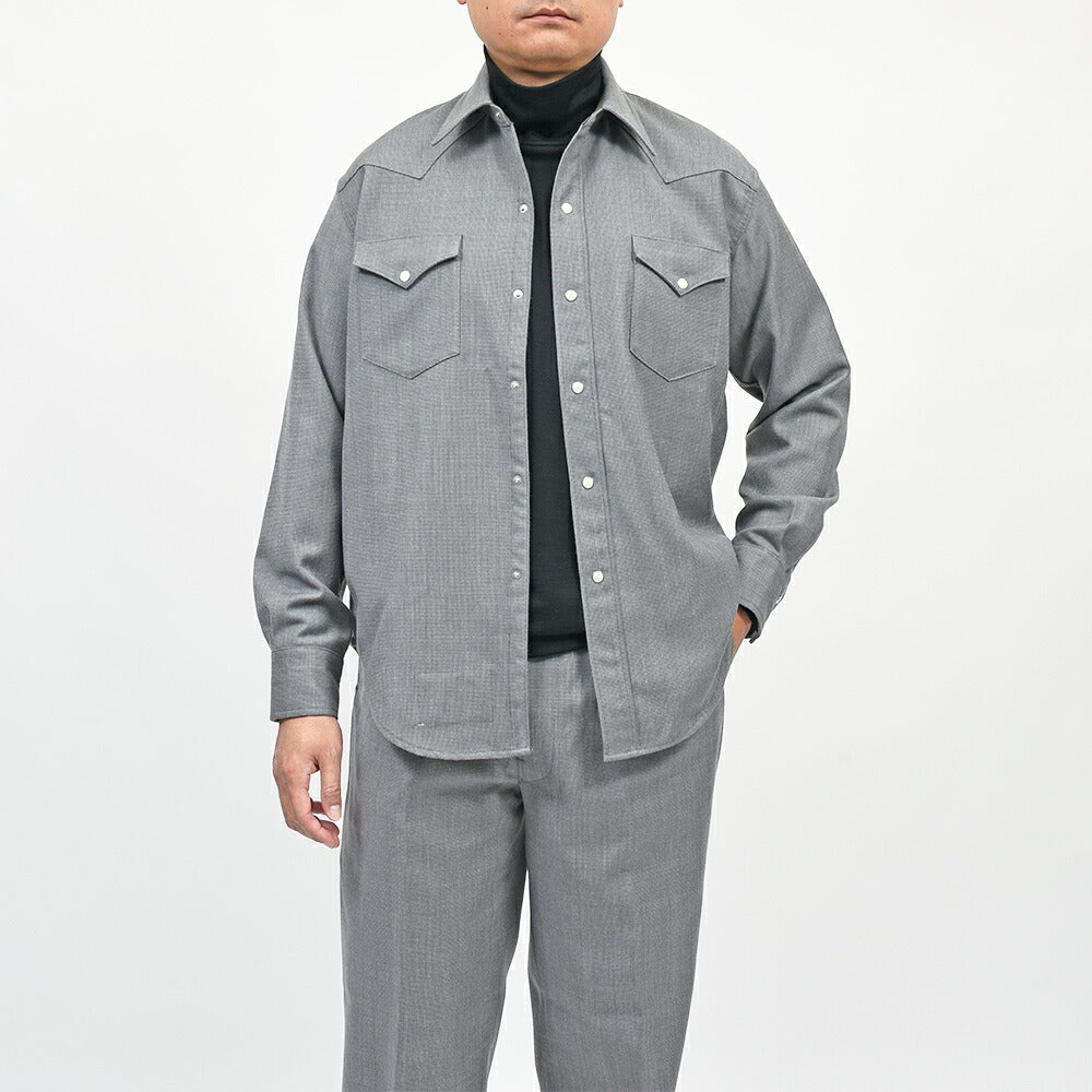 COHERENCE（コヒーレンス）ABIQUIU ウールツイル ROVER WOOL TWILL ウエスタンシャツ