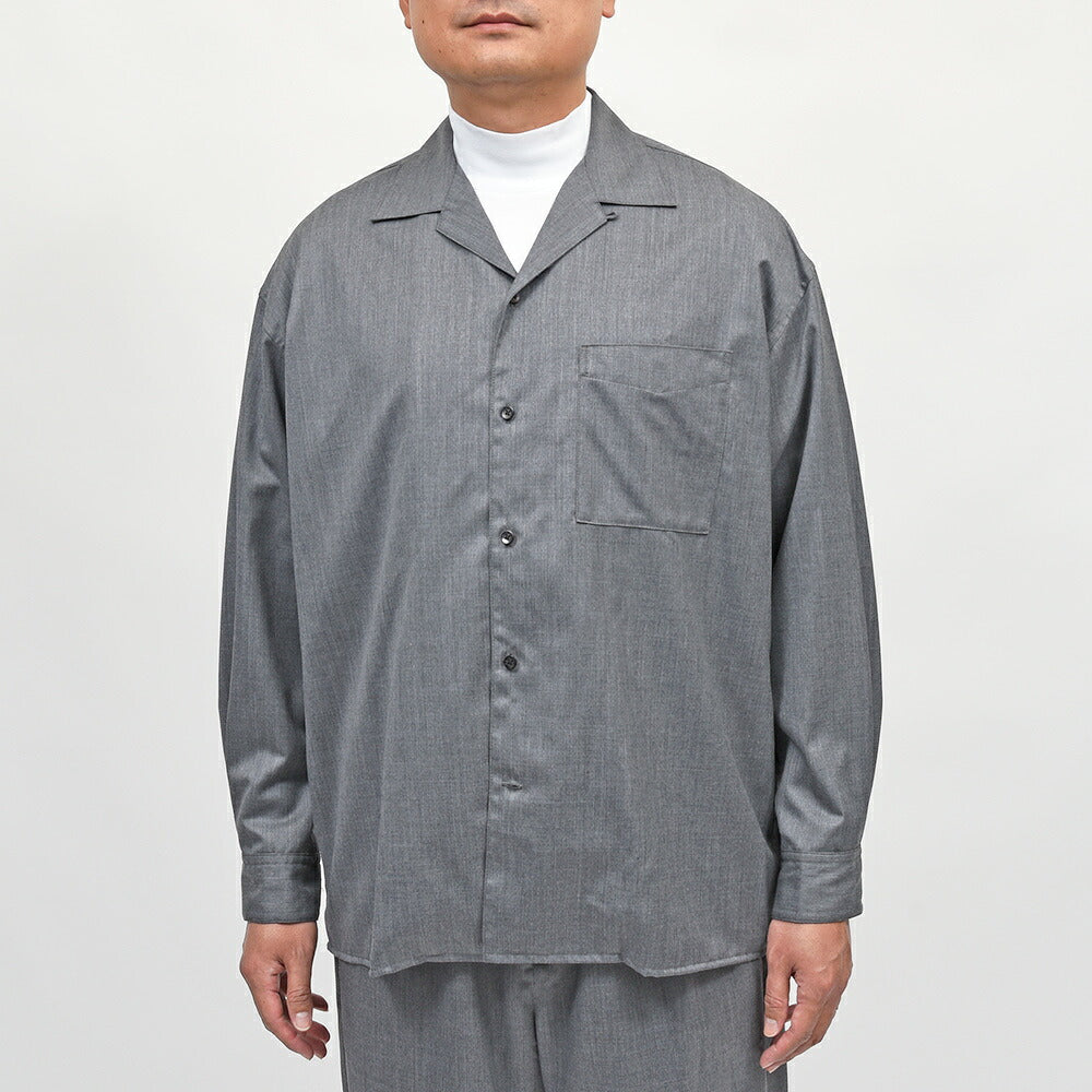 MACKINTOSH（マッキントッシュ）HYNISH ウールギャバジン オープンカラーシャツ