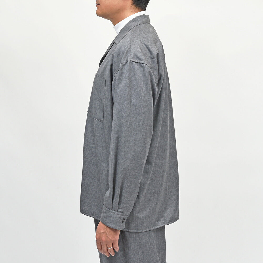 MACKINTOSH（マッキントッシュ）HYNISH ウールギャバジン オープンカラーシャツ