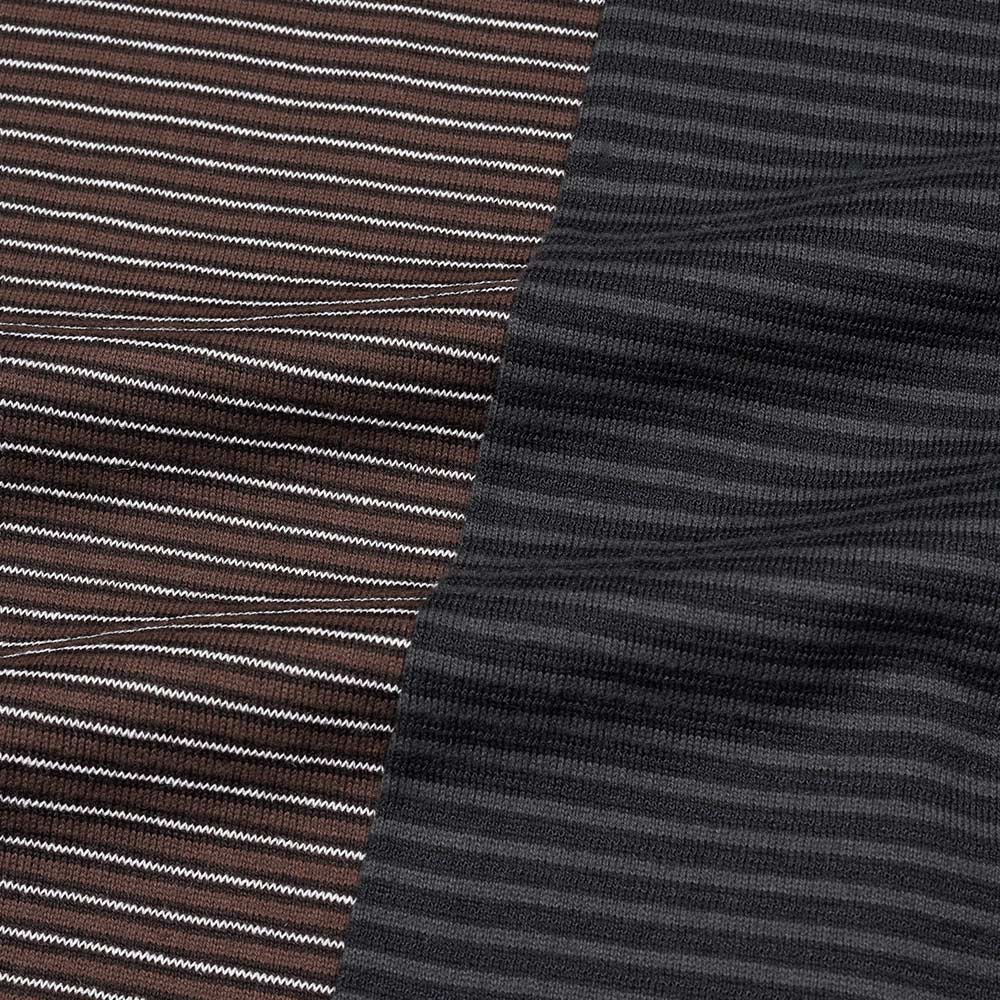 Yonetomi（ヨネトミ）GARMENT DYED BORDER T-SHIRT コットンポリエステル ガーメントダイ ボーダー クルーネックカットソー