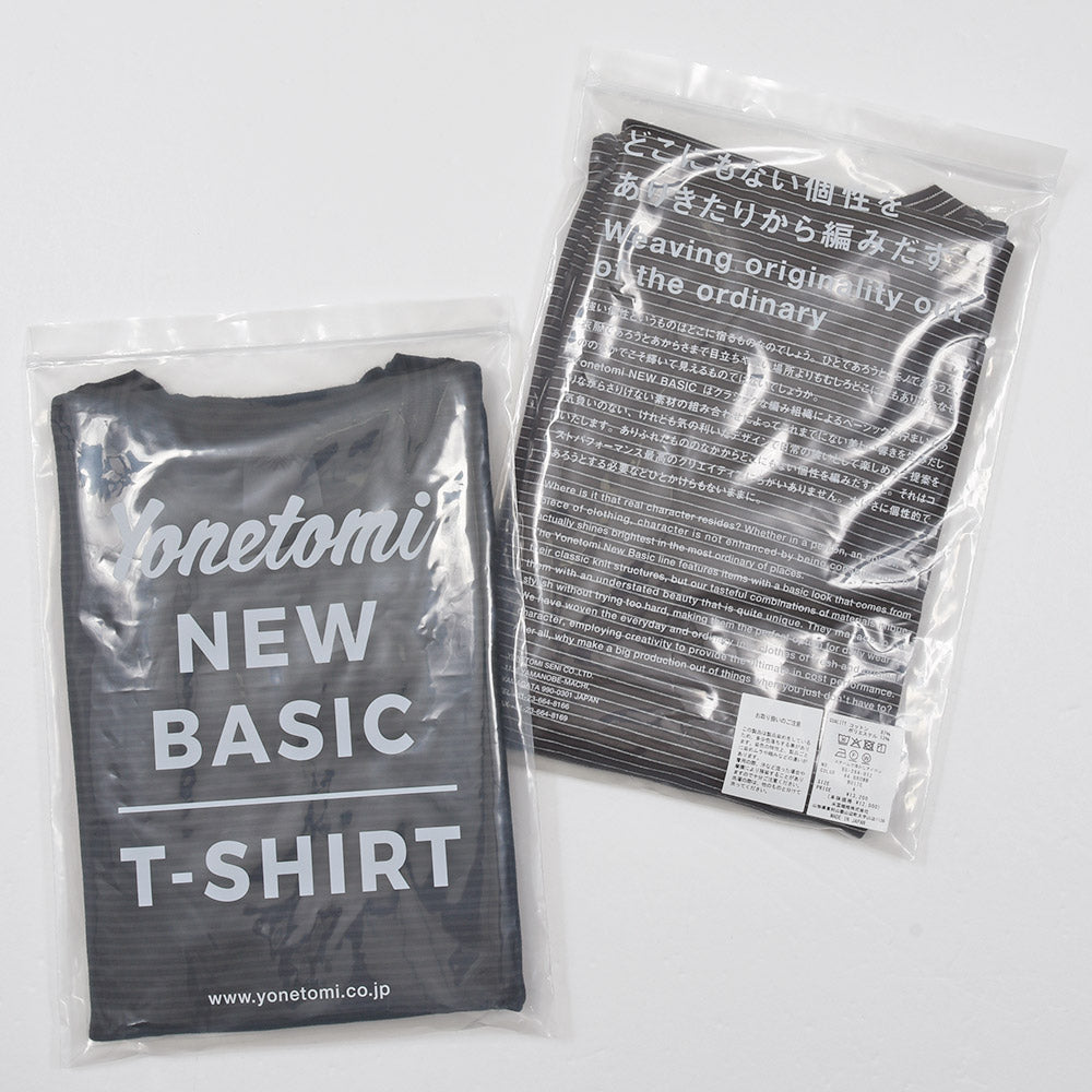 Yonetomi（ヨネトミ）GARMENT DYED BORDER T-SHIRT コットンポリエステル ガーメントダイ ボーダー クルーネックカットソー