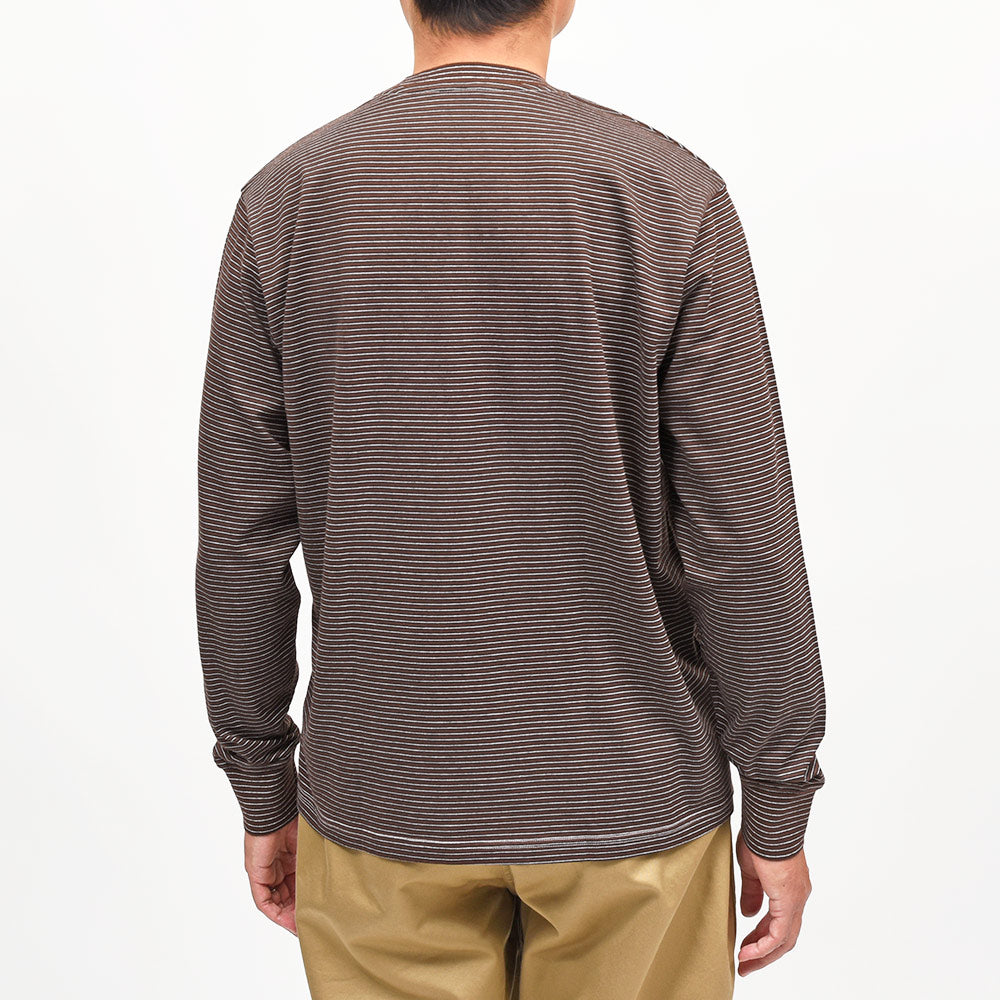 Yonetomi（ヨネトミ）GARMENT DYED BORDER T-SHIRT コットンポリエステル ガーメントダイ ボーダー クルーネックカットソー