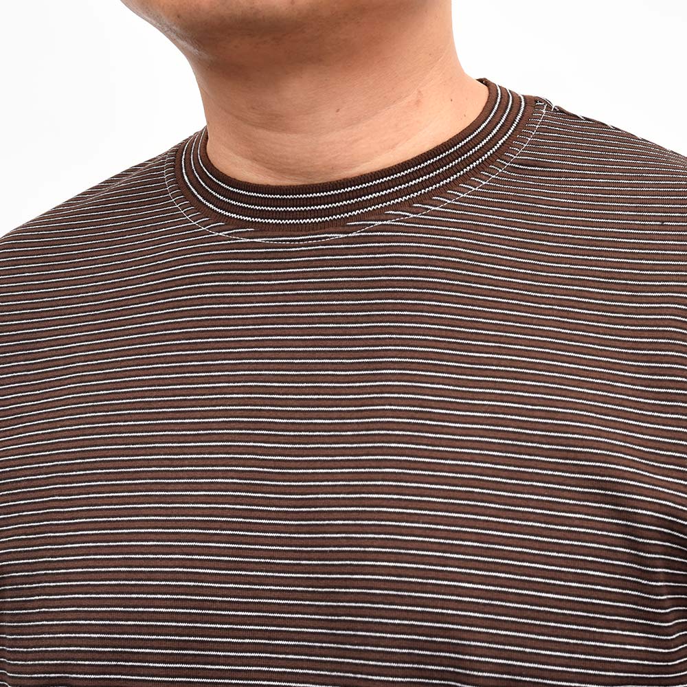 Yonetomi（ヨネトミ）GARMENT DYED BORDER T-SHIRT コットンポリエステル ガーメントダイ ボーダー クルーネックカットソー