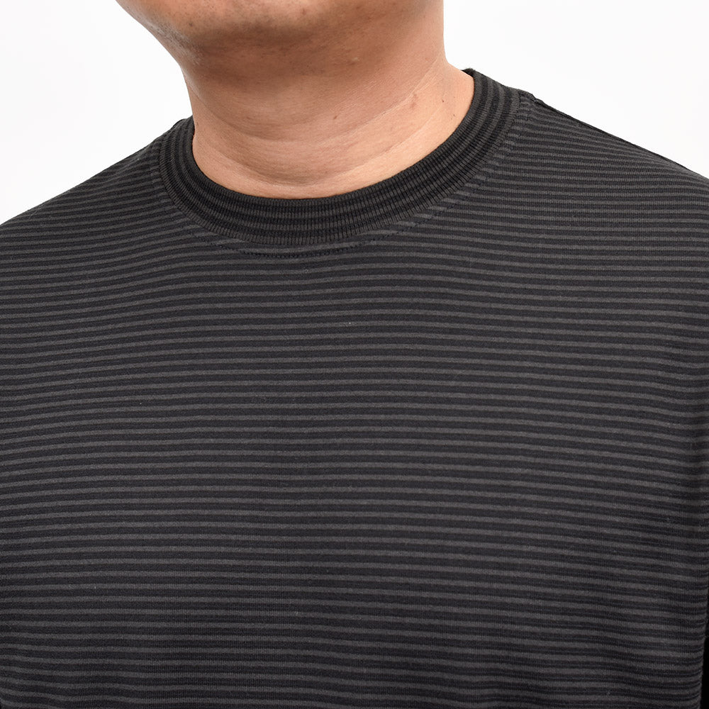 Yonetomi（ヨネトミ）GARMENT DYED BORDER T-SHIRT コットンポリエステル ガーメントダイ ボーダー クルーネックカットソー