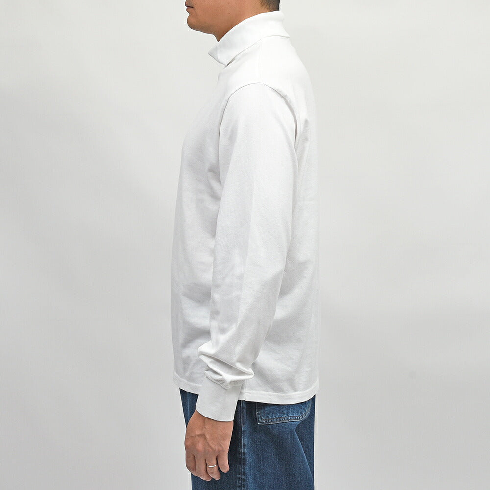Yonetomi（ヨネトミ）NEW BASIC GARMENT DYED T-SHIRT コットン ガーメントダイ タートルネックカットソー