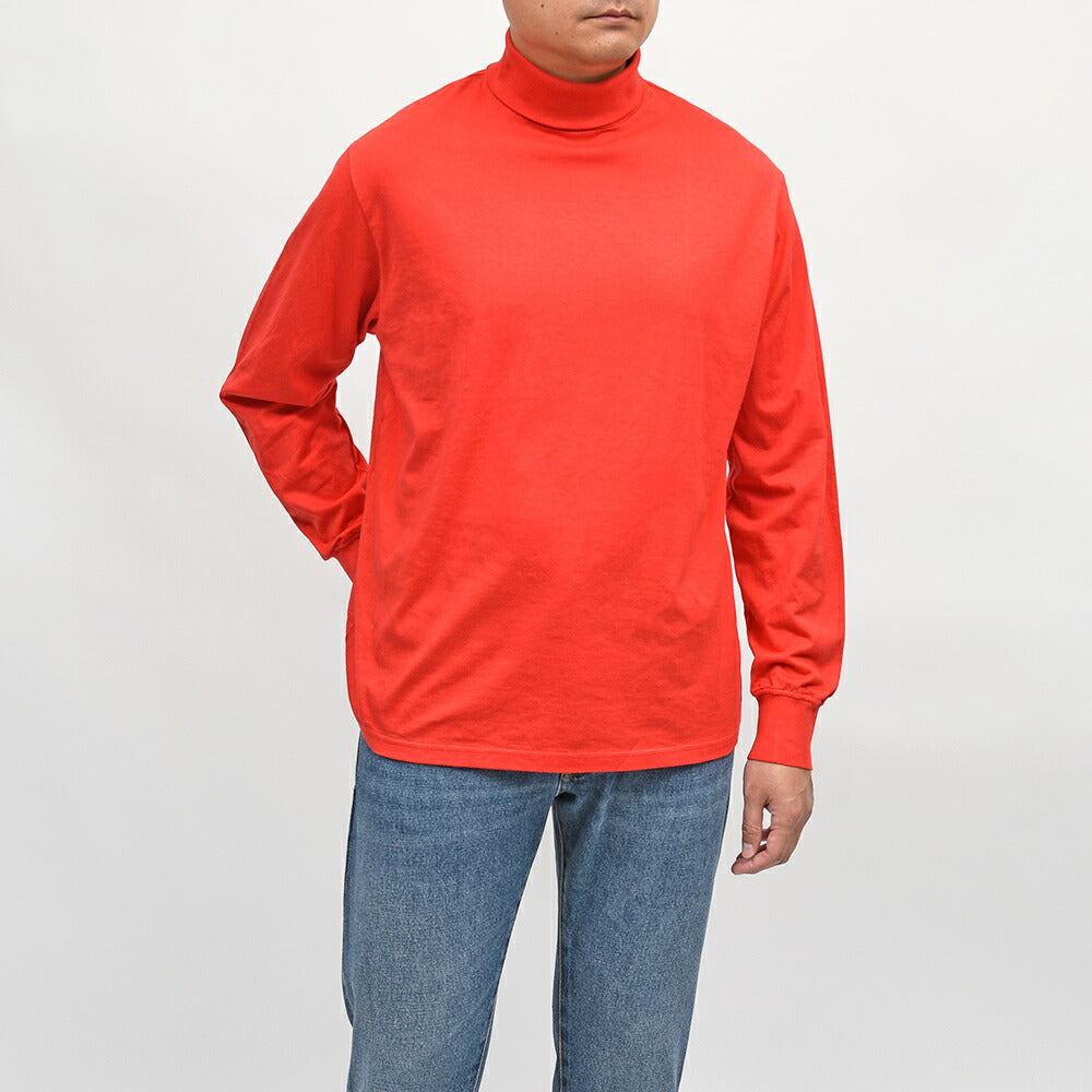 Yonetomi（ヨネトミ）NEW BASIC GARMENT DYED T-SHIRT コットン ガーメントダイ タートルネックカットソー