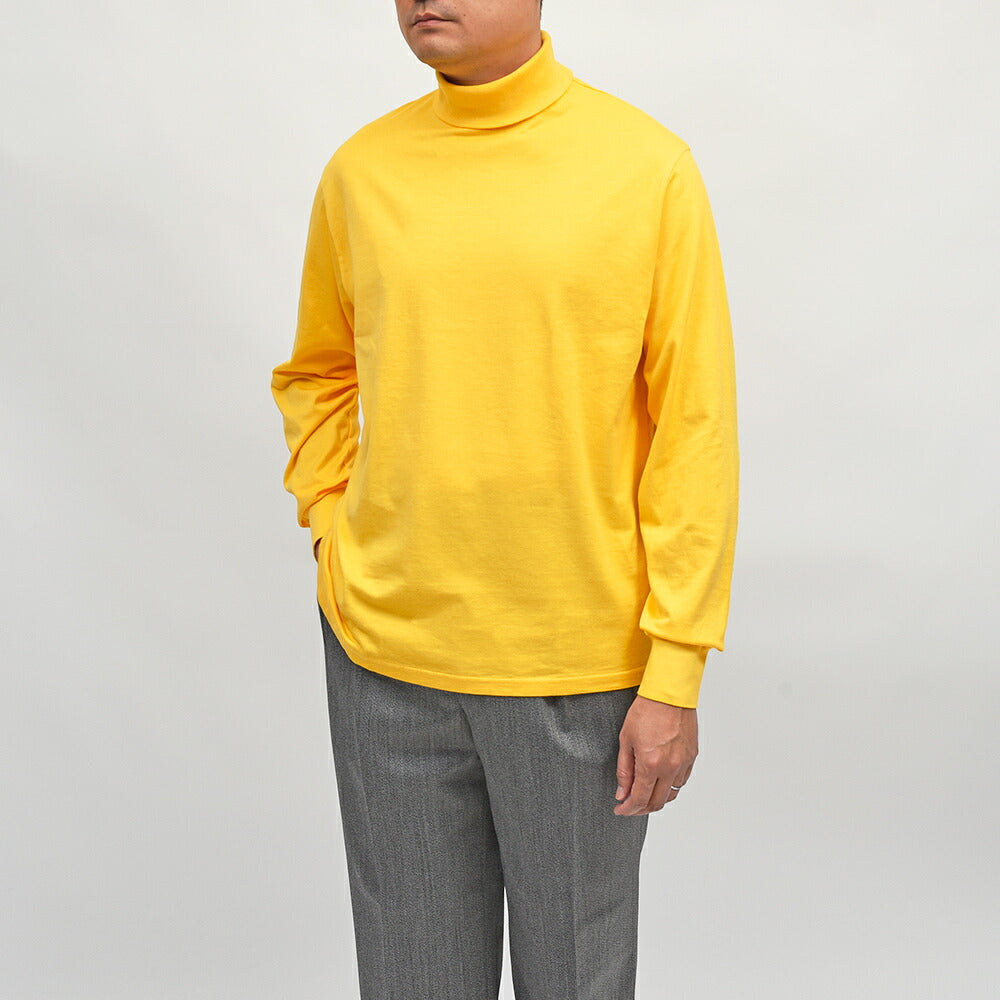 Yonetomi（ヨネトミ）NEW BASIC GARMENT DYED T-SHIRT コットン ガーメントダイ タートルネックカットソー