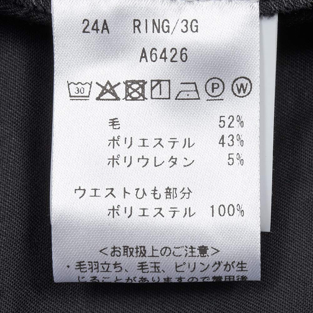 giabsarchivio（ジャブスアルキヴィオ）別注MASACCIO ring/3G テクノウール ノープリーツパンツ A6426