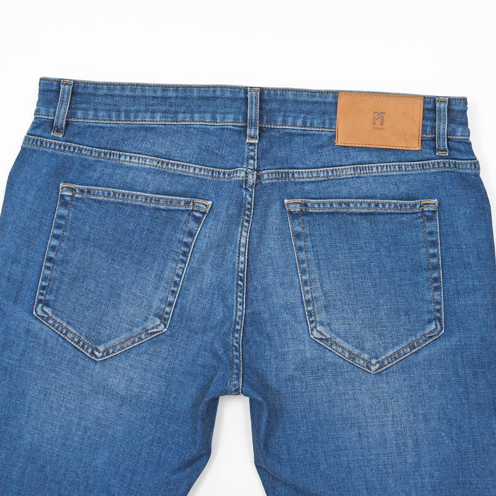PT TORINO DENIM（ピーティートリノデニム）SAMBA コットンポリエステル ストレッチ スリムテーパードデニムパンツ/CA5940