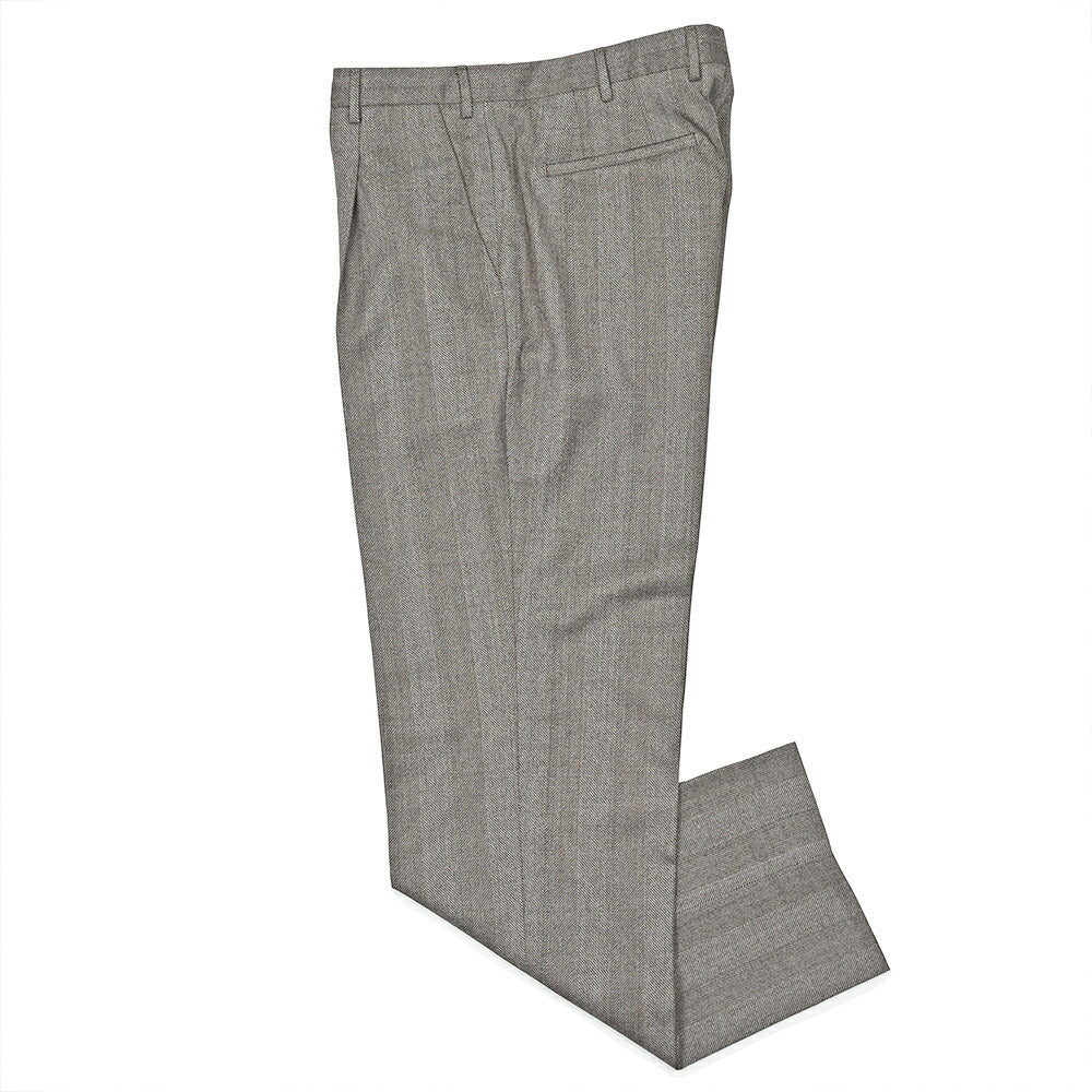 PT TORINO（ピーティートリノ）SAMUEL ヴァージンウールストレッチ サキソニー ヘリンボーン 1プリーツパンツ ALTERNATIVE FIT/MR08
