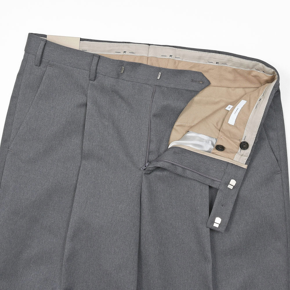 PT TORINO（ピーティートリノ）SAMUEL ヴァージンウール ツイル 1プリーツパンツ ALTERNATIVE FIT/SD74