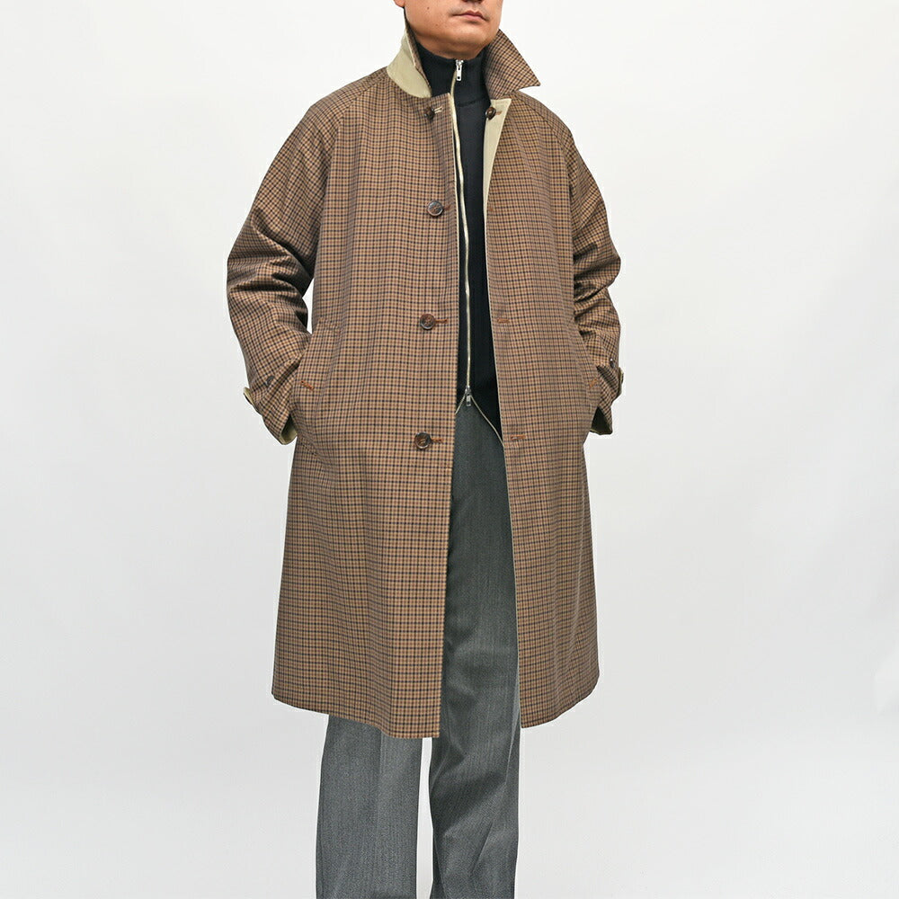 MACKINTOSH（マッキントッシュ）BALFIELD REVERSIBLE ウールコットン ガンクラブチェック リバーシブル バルカラーコート