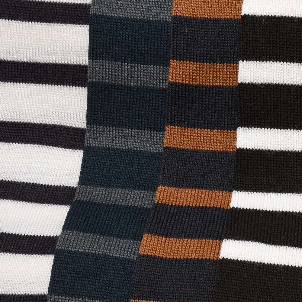 JOHN SMEDLEY ジョンスメドレー NORDEN メリノウール 24ゲージ ボーダー バスクシャツ ボートネック ニット