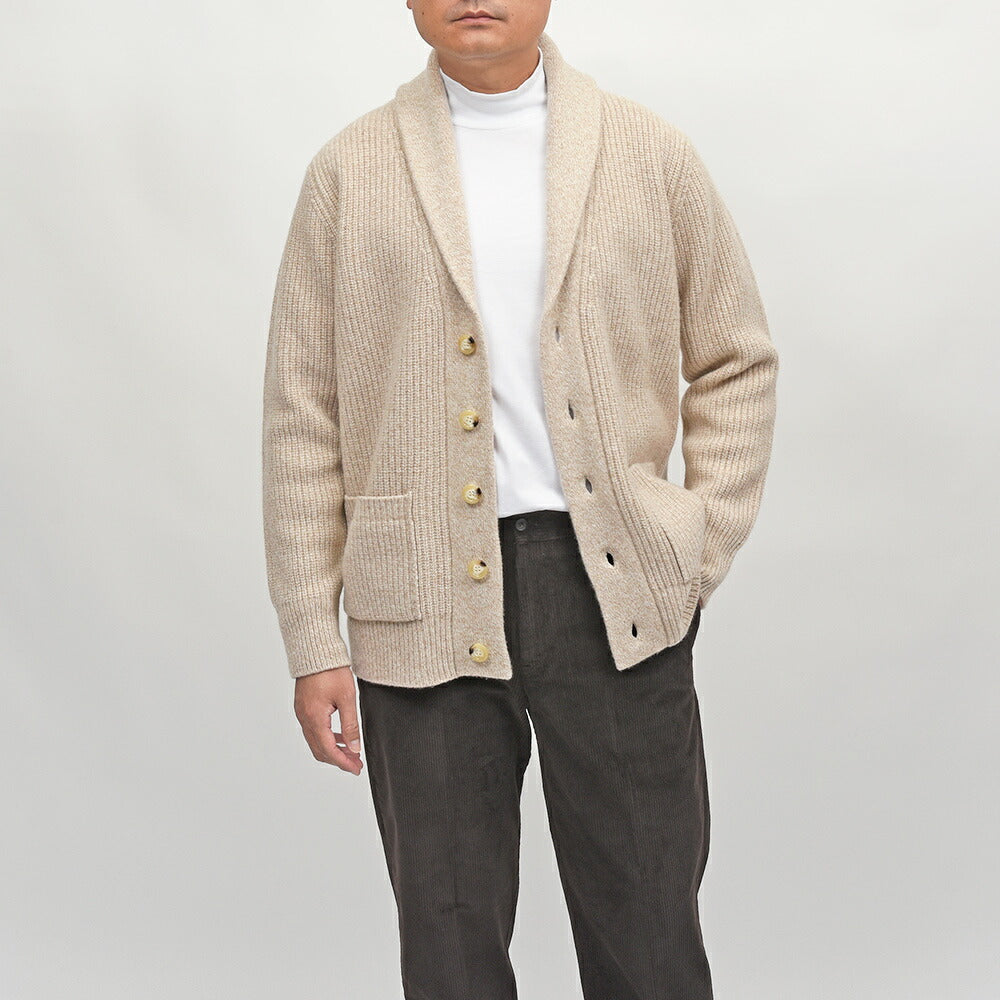 morgano（モルガーノ）ウールカシミヤ ショールカラーカーディガン