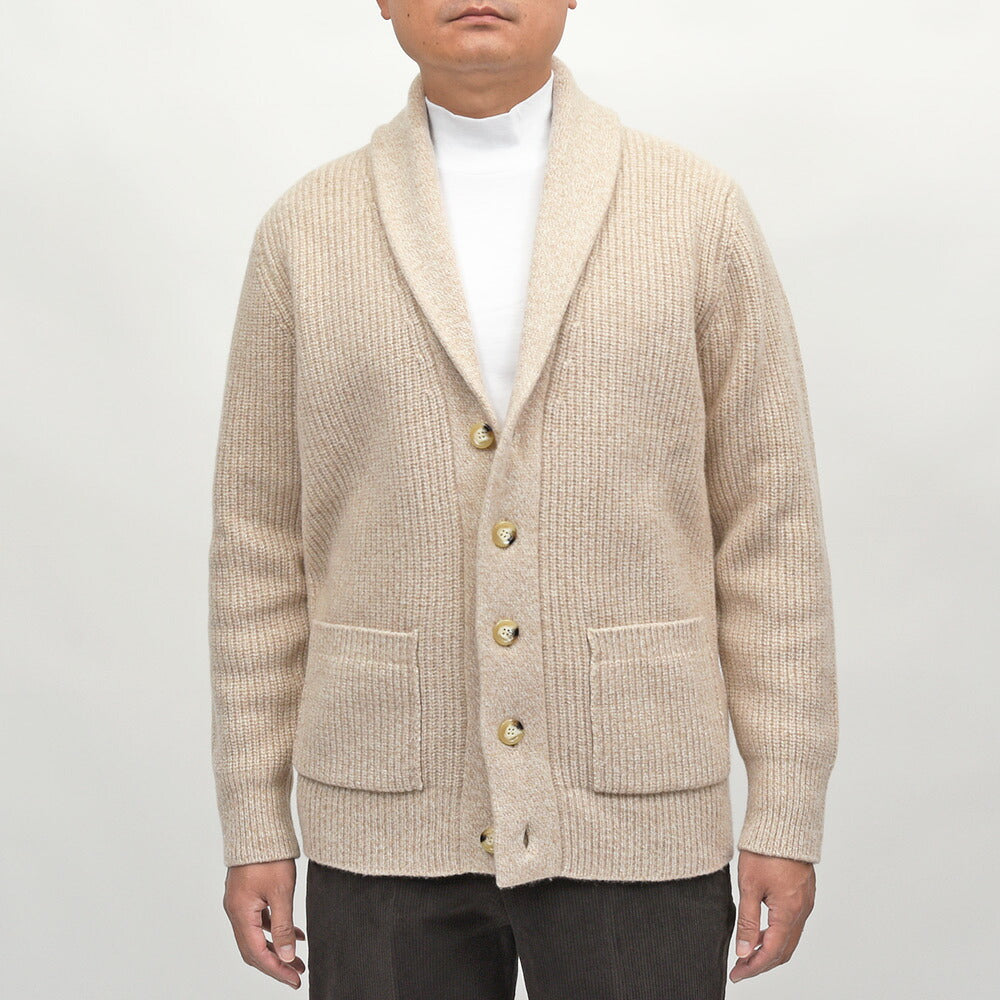 morgano（モルガーノ）ウールカシミヤ ショールカラーカーディガン