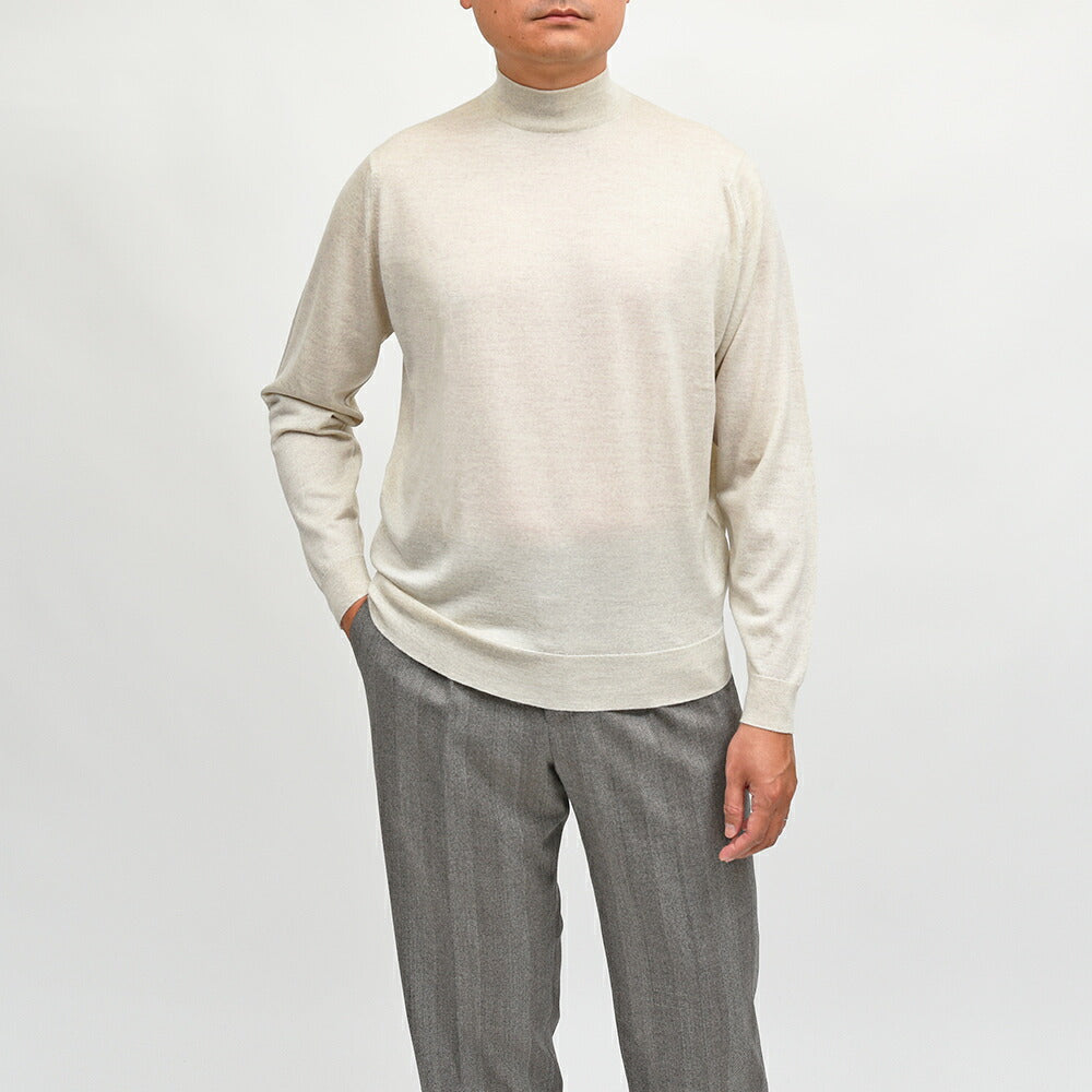 JOHN SMEDLEY（ジョンスメドレー）KILDAY エクストラファインメリノウール 30ゲージ モックネックニット MODERN FIT