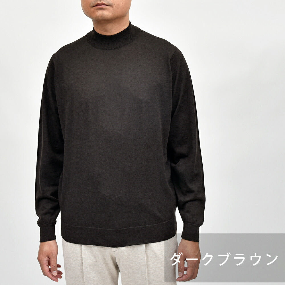 JOHN SMEDLEY（ジョンスメドレー）KILDAY エクストラファインメリノウール 30ゲージ モックネックニット MODERN FIT
