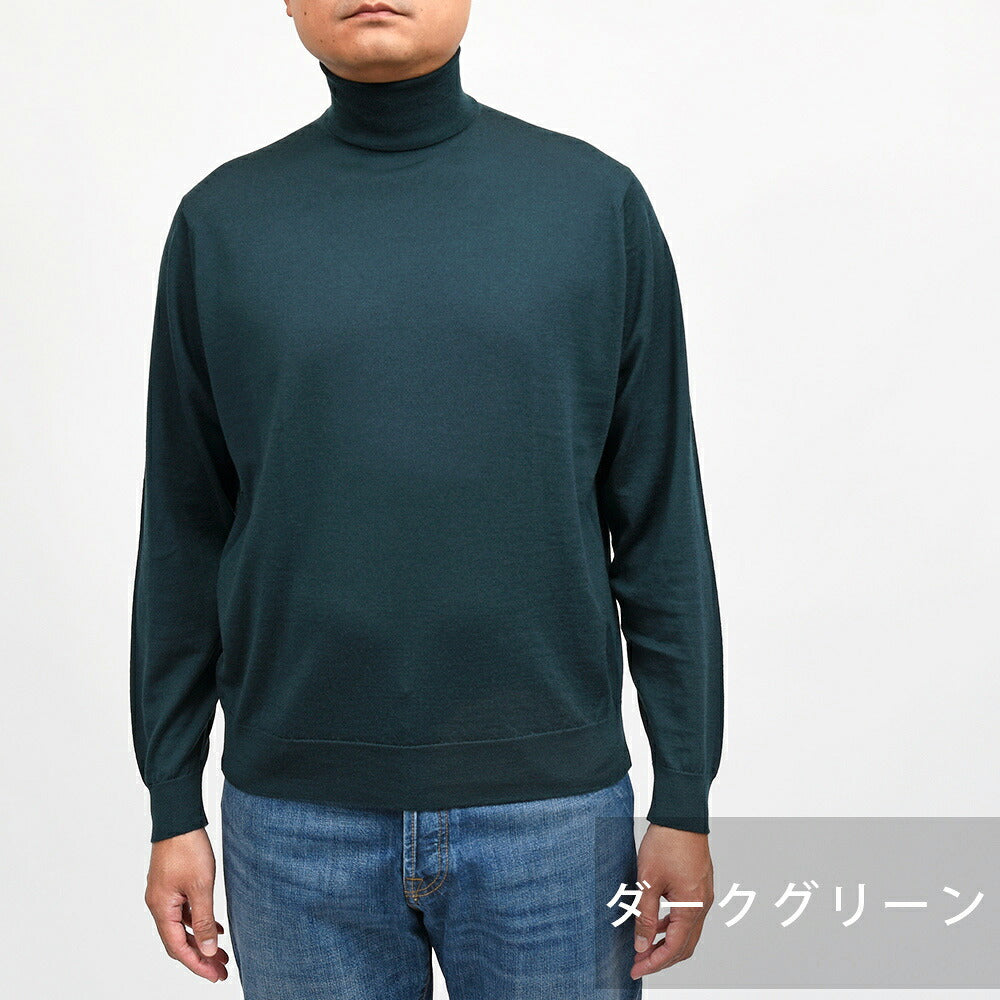 JOHN SMEDLEY（ジョンスメドレー）LEVINE エクストラファインメリノウール 30ゲージ タートルネックニット MODERN FIT