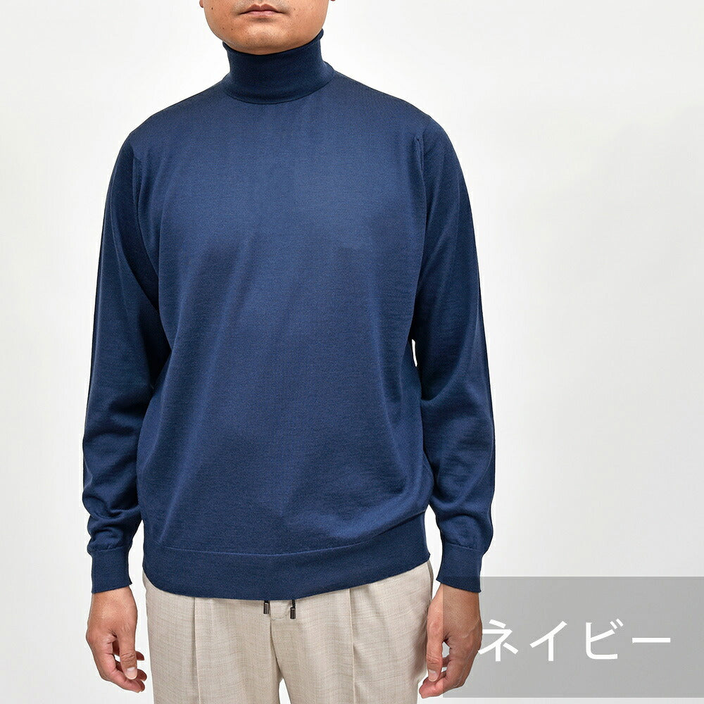 JOHN SMEDLEY（ジョンスメドレー）LEVINE エクストラファインメリノウール 30ゲージ タートルネックニット MODERN FIT
