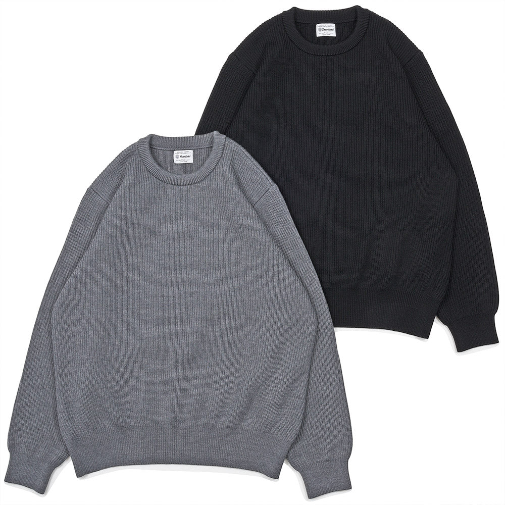 Yonetomi（ヨネトミ）EX FINE WOOL RIB KNIT Pullover エクストラファインメリノウール リブ クルーネックニット
