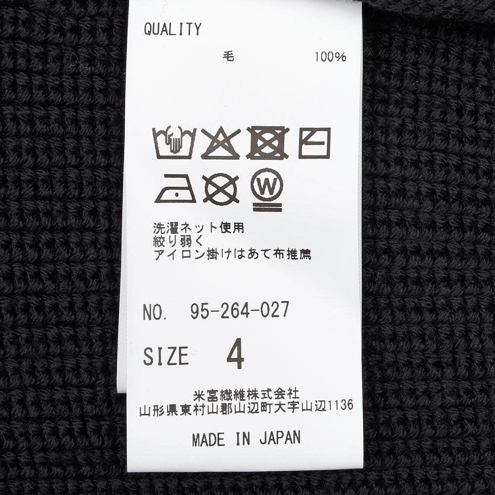 Yonetomi（ヨネトミ）EX FINE WOOL RIB KNIT Pullover エクストラファインメリノウール リブ クルーネックニット