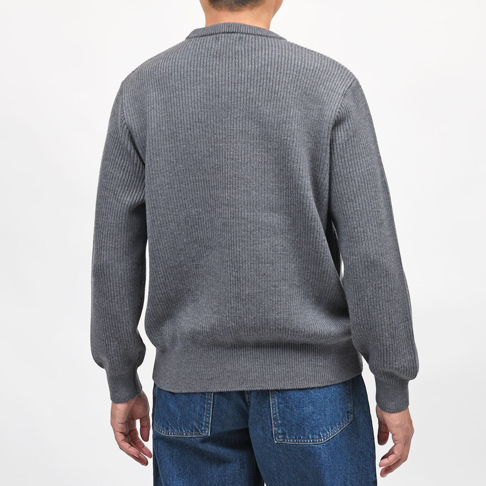 Yonetomi（ヨネトミ）EX FINE WOOL RIB KNIT Pullover エクストラファインメリノウール リブ クルーネックニット