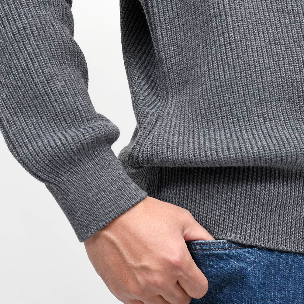 Yonetomi（ヨネトミ）EX FINE WOOL RIB KNIT Pullover エクストラファインメリノウール リブ クルーネックニット