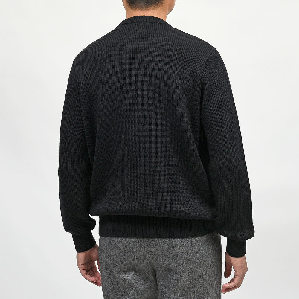 Yonetomi（ヨネトミ）EX FINE WOOL RIB KNIT Pullover エクストラファインメリノウール リブ クルーネックニット