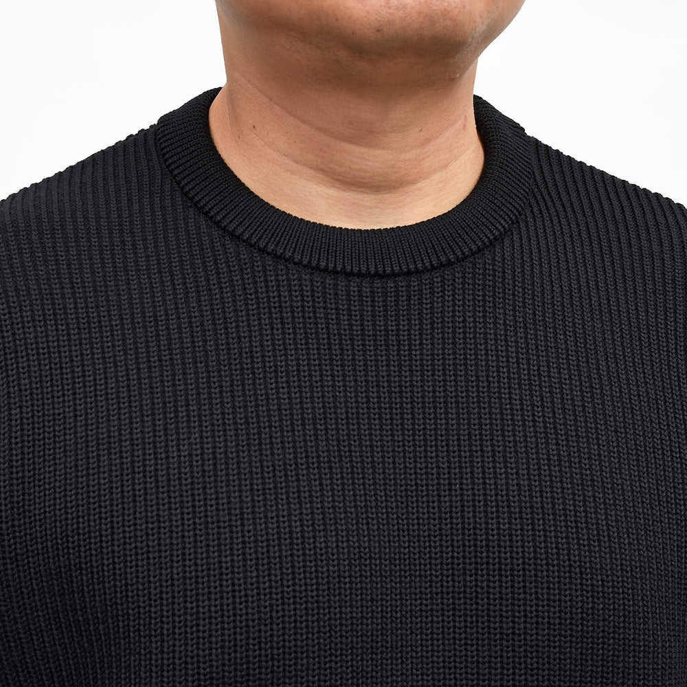Yonetomi（ヨネトミ）EX FINE WOOL RIB KNIT Pullover エクストラファインメリノウール リブ クルーネックニット