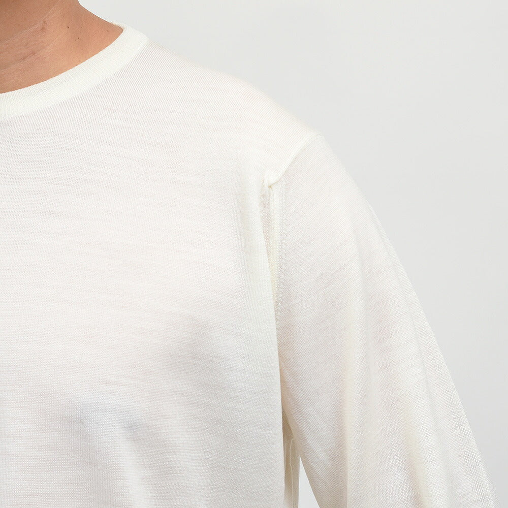 JOHN SMEDLEY（ジョンスメドレー）SCANLAN エクストラファインメリノウール 30ゲージ クルーネックニット MODERN FIT