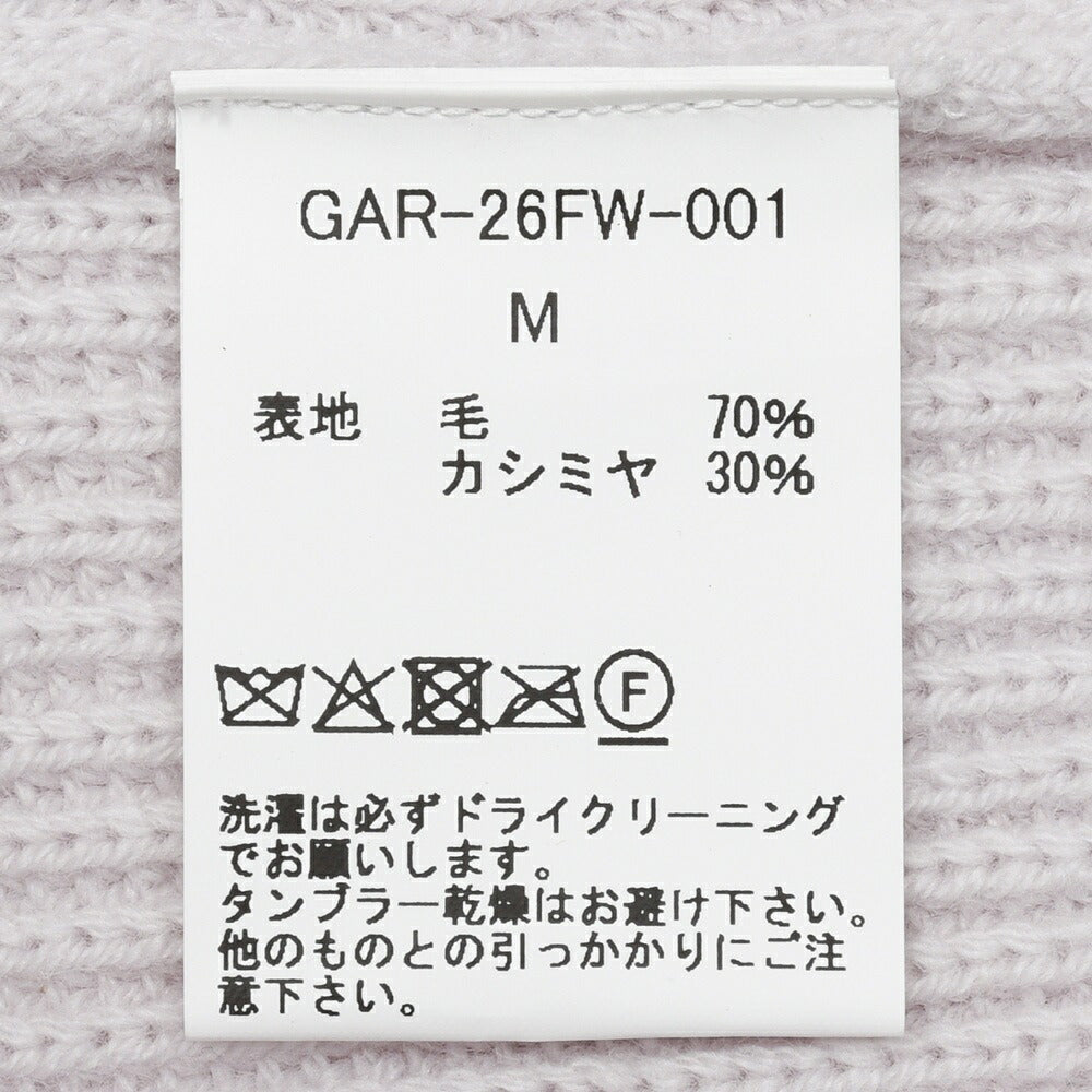 garoh（ガロウ）knit03 ミドルゲージ ウールカシミア スキッパーニット